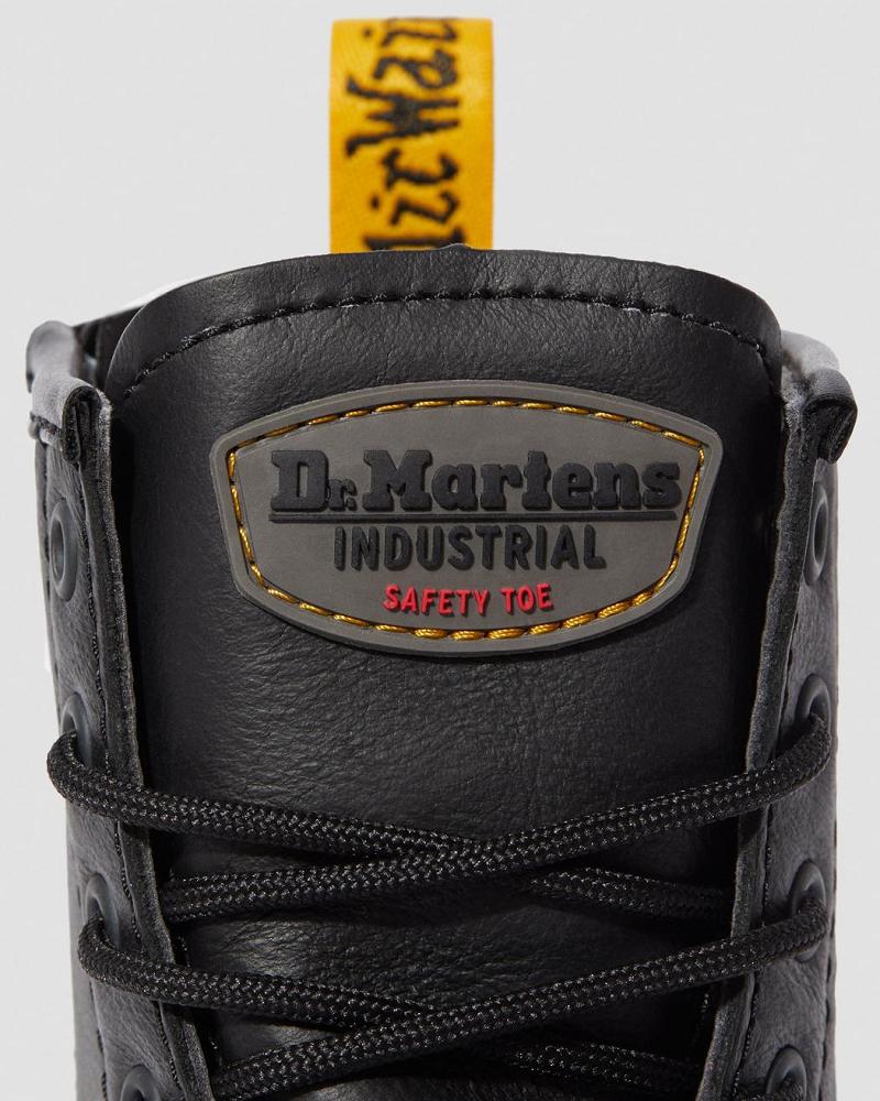 Botas De Trabajo Dr Martens Maple Zip Newark Steel Puntera Mujer Negros | MX 398TCE